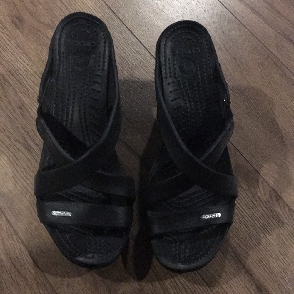 Brand New Black Heel Crocs!